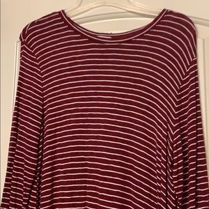 Old Navy maroon striped tunic